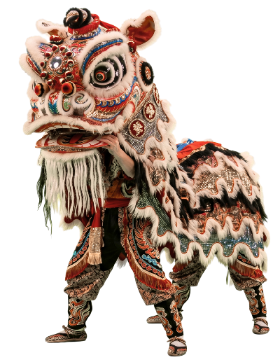 Un león de danza tradicional China la danza del león